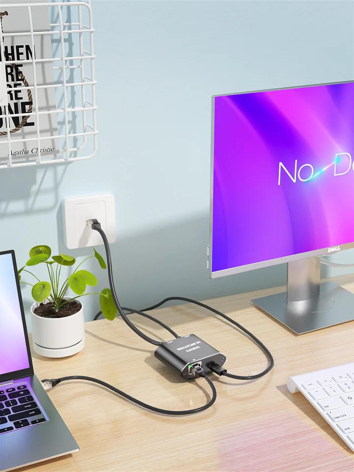 3-Port 10/100/1000 Mbit/s Unmanaged Ethernet Switch 1G Netzwerkkabelsplitter Mini Ethernet Hub Automatische Verhandlung RJ45 Aluminiumgehäuse