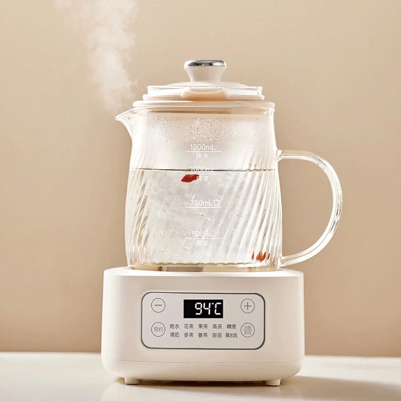 1.2L Smart Electric Kettle Automatic Glass Office Health Kettle Tea Maker Multifunctional Electric Stew Pot With Filter 220V