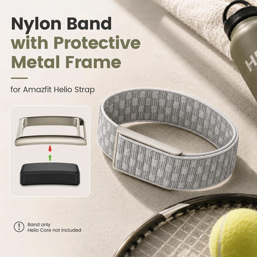 Nylon Loop Band for Amazfit Helio Strap Adjustable Nylon Arm Strap Breathable Sport Bands for Fitness Tracker Replacement straps