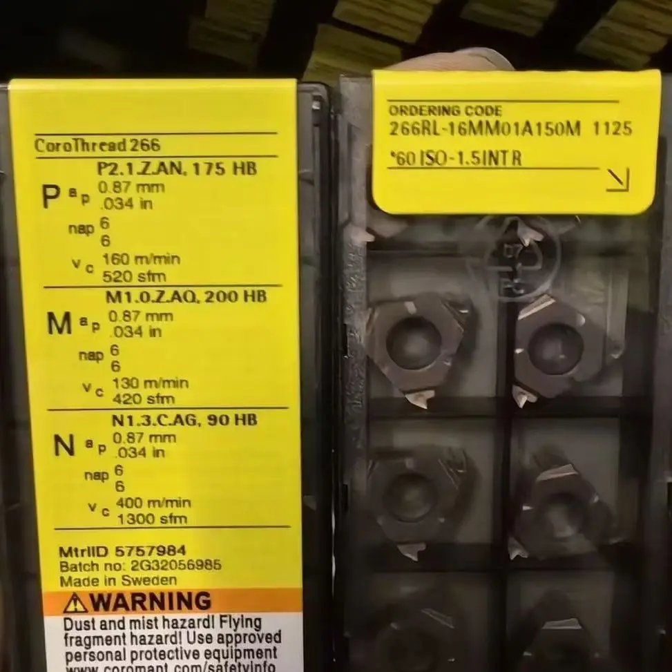 

CNC insert 266RL-16MM01A150M 1125 carbide cutting insert in stock 10PCS