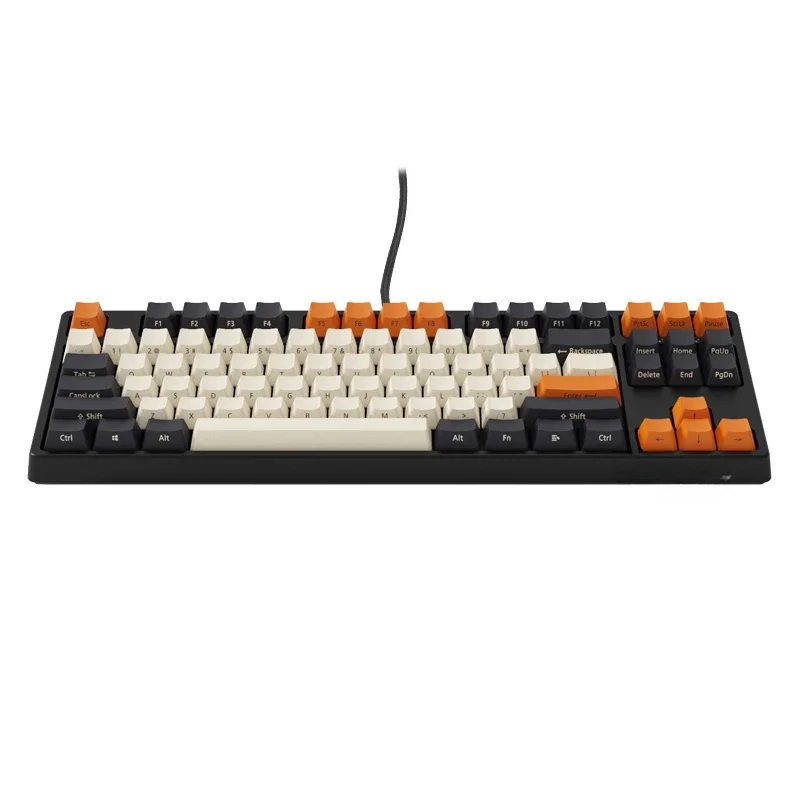 Side engraved large carbon mechanical keyboard wired game