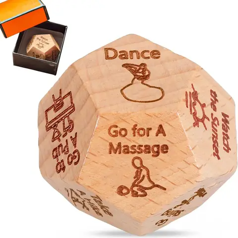 Dice for Her Him Couples Gift Food Movie Activity Decision Dice Games Christmas Birthday Valentines Day Gifts for Wife Husband
