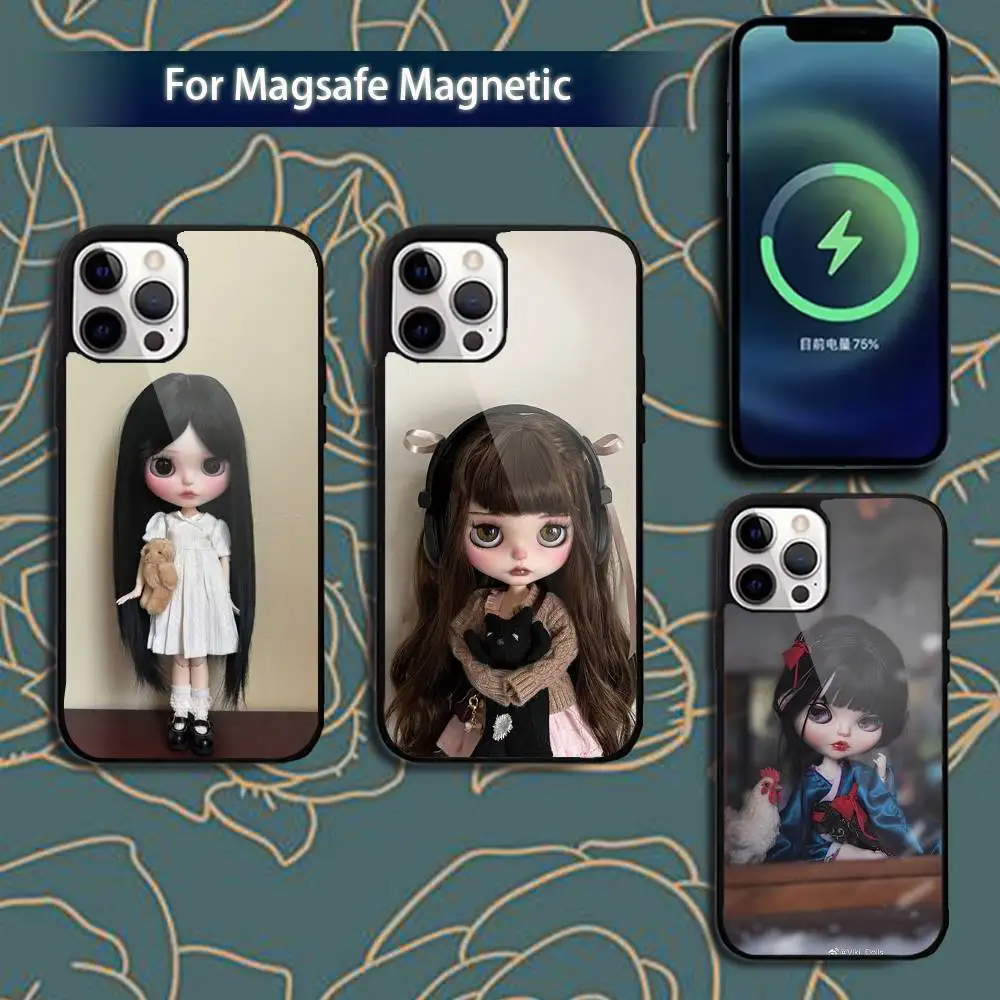 

F-Fashion doll B-Blythe Phone Case For iPhone 16,15,14,13,12,11,Pro,Max,Plus,Mini,Magsafe,Magnetic Wireless Charging Case