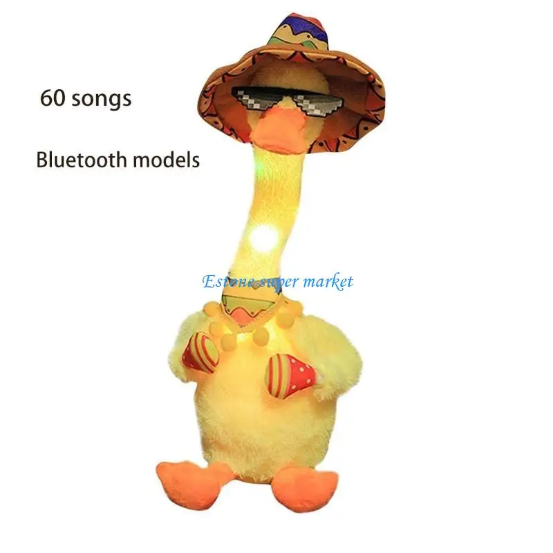 090B Pato eléctrico 30cm/12 pulgadas para decoración muñecas, regalo fiesta para niñas bailando T