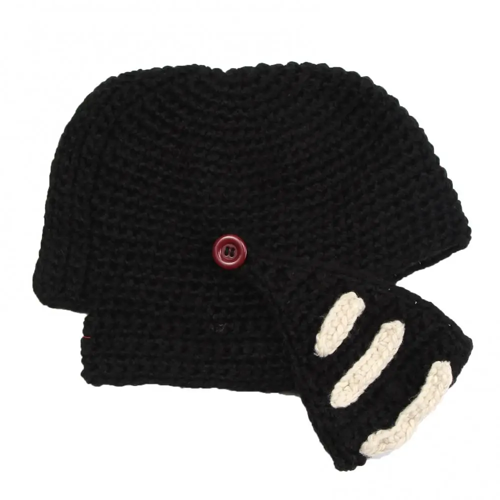 

Теплая шапка, ветрозащитная мужская шапка, рыцарские вязаные шапки для бороды, шерстяная пряжа ручной работы, вязаные головные уборы, зимние Смешные мужские шапки с бородой