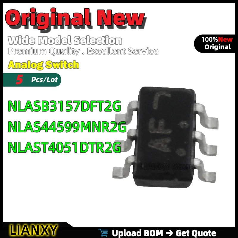 5pcs QFN-16 NLASB3157DFT2G NLAS44599MNR2G NLAST4051DTR2G Analog Switch New Original