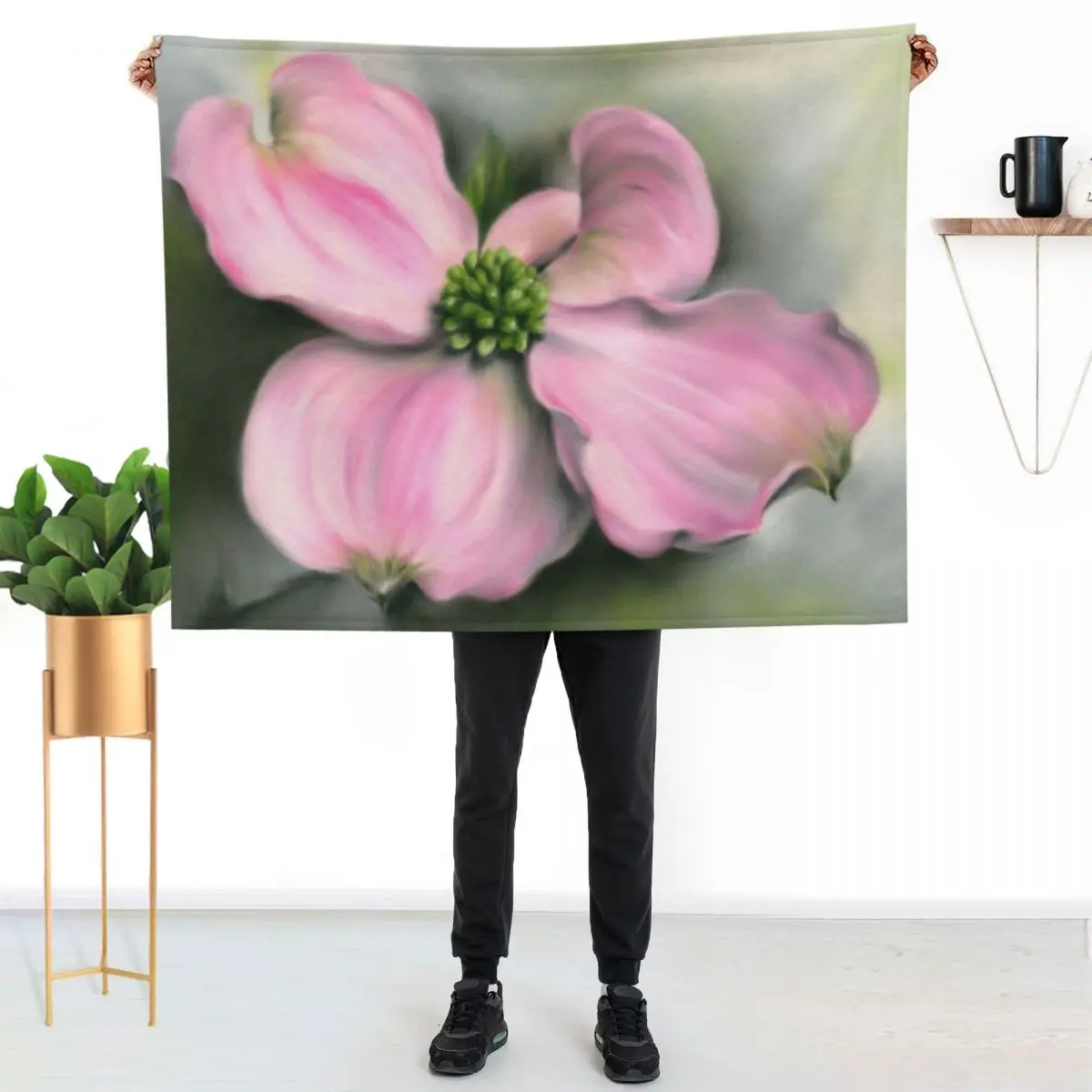 Pink Dogwood in Spring Throw Blanket Softest Bed Fashionable Summer Beddings funny gift Thins Thermal Blankets