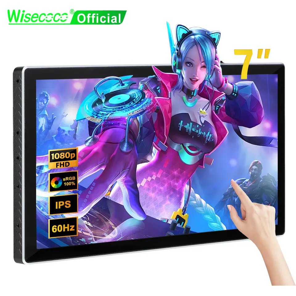 Wisecoco 7インチ ポータブルモニター 1920x1080 Wisecoco 7 インチポータブルモニター 1920x1080 タッチゲーミング
