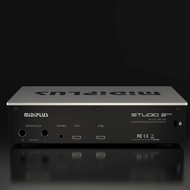 Midiplus Studio 2 OTG profesional, antarmuka Audio Studio 2 in 2 out USB Audio Mixer rekaman kartu suara Podcast untuk cinta musik