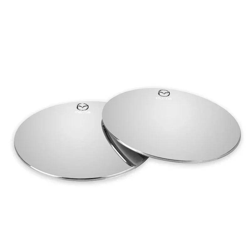 2Pcs/set 360 Mirror Wide Angle Adjustable Degree Car Blind Spot Rear View for Mazda 6 Atenza Axela Demio CX3 5 MS Center Hub Cap