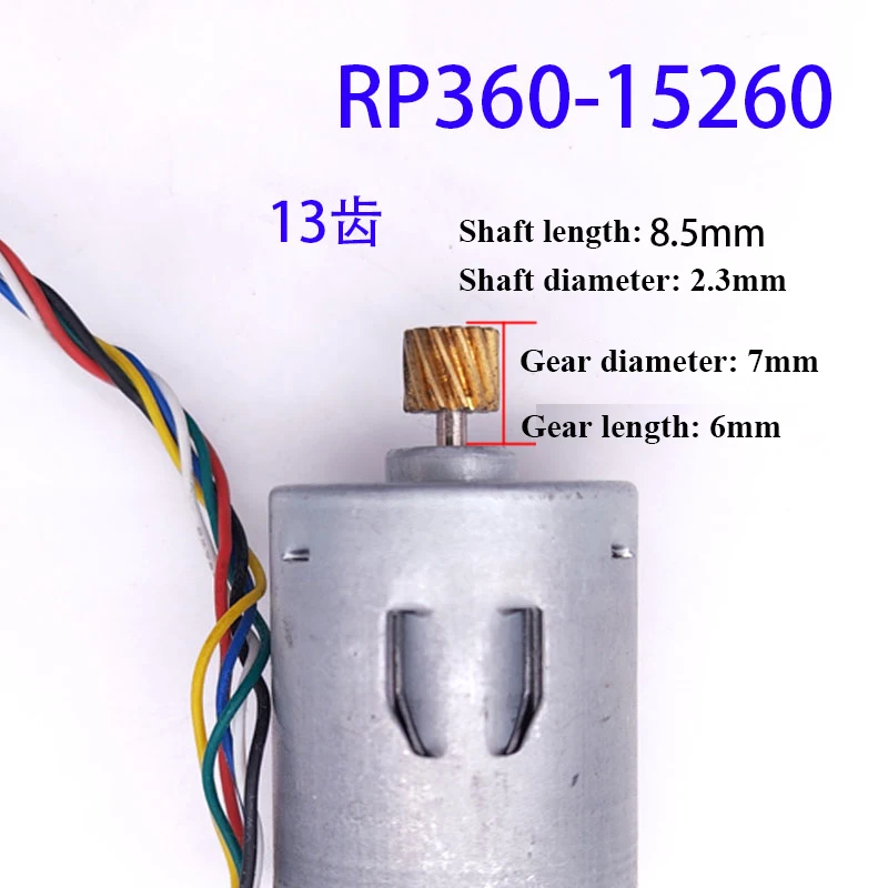 Standardowy RP360-ST/15260 silnik prądu stałego z zębami zębów silnik SMC 32mmx7.5mm Mini silnik elektryczny do zamiatarka Robot odkurzający