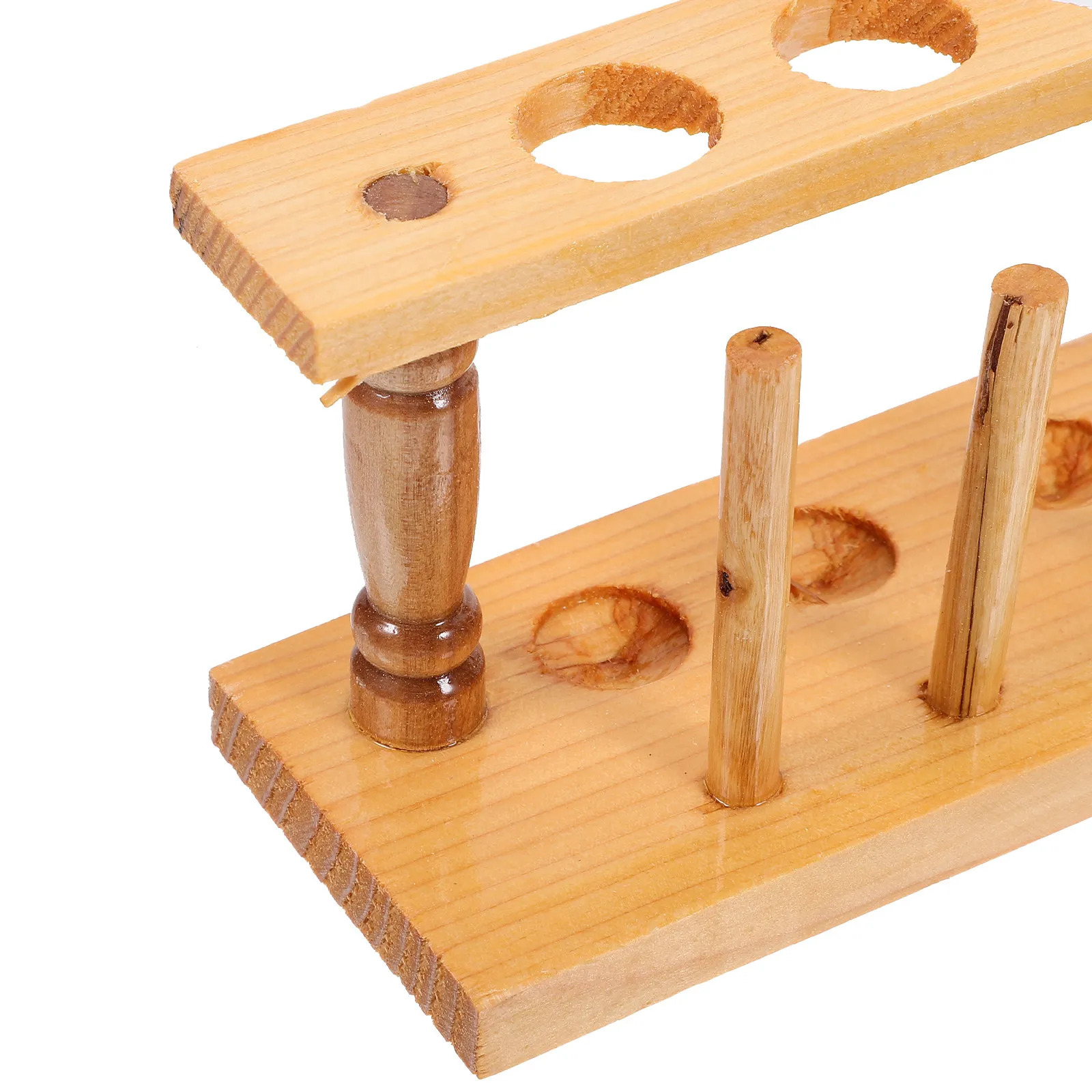 Wooden Test Tube Rack 6 Holes Stable Holder Laboratory Experiment Storage Organizer Centrifuge Tube Stand Vial Display