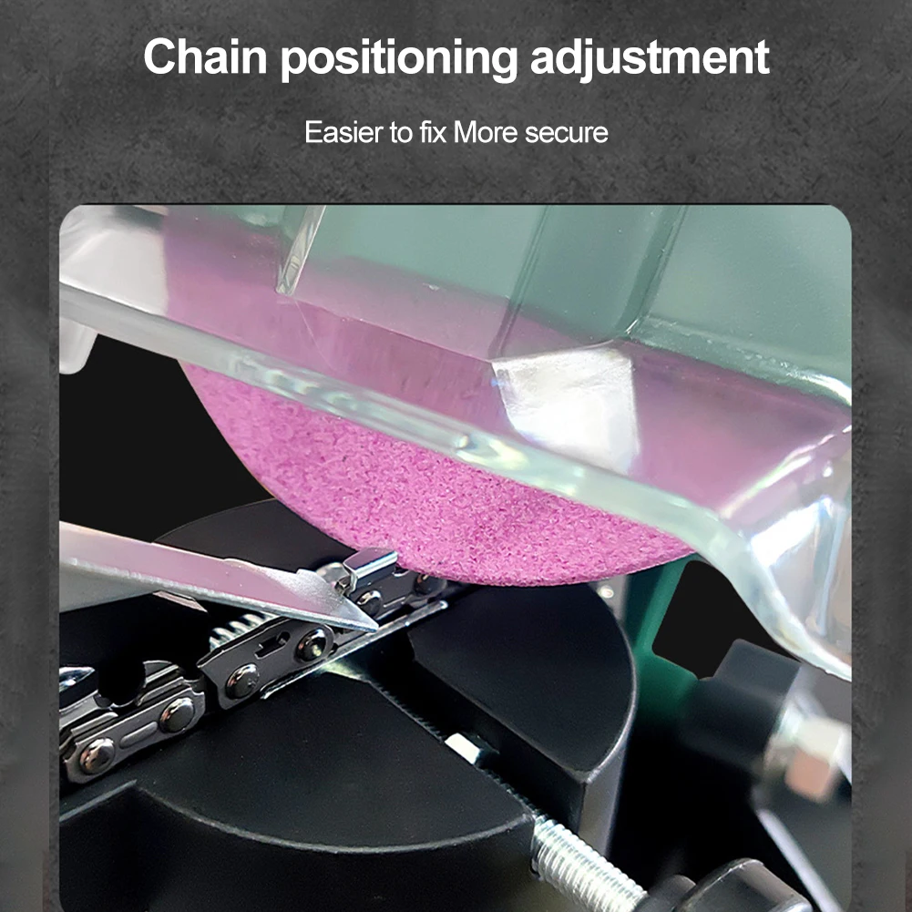 Ângulo ajustável Chain Saw Sharpener Sharpener elétrico Chainsaw Sharpener, Grinder Machine, Ferramentas de jardim, 220W, 100mm, 8500RPM Power