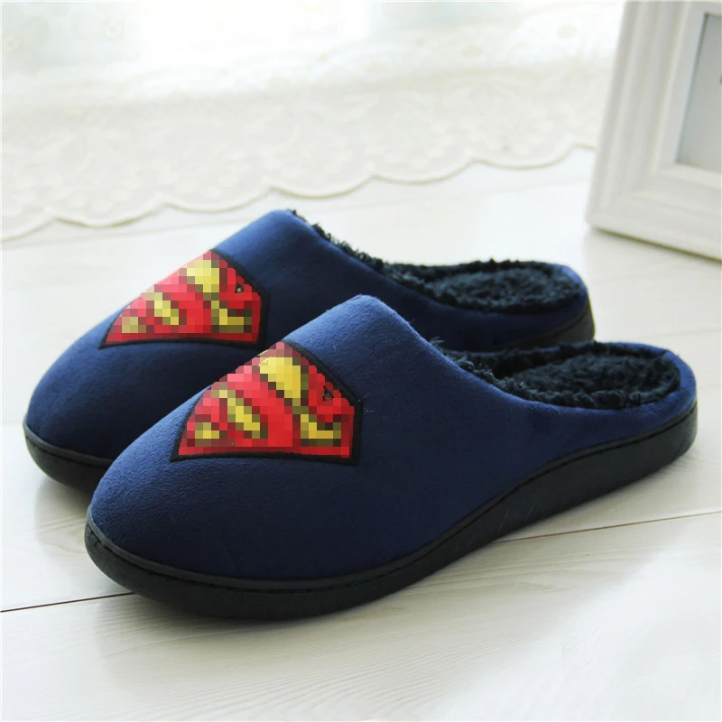 2024 Trend Men Slippers Winter Warm Cotton Slippers Male Flats Soft Non-slip Slides Household Indoor Slippers Large Size