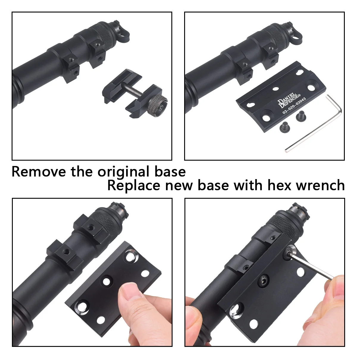 Tactical Scout Light Side Mount DD CNC Keymod M-LOK MLOK Rail for SUREFIR M300 M600 Flashlight Offset Mount Hunting Accessories