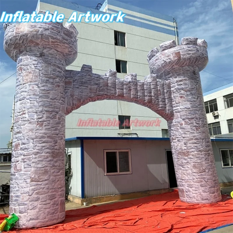 Custom Built Event Decorative Giant Inflatable Castle Arch for Events Stage Toys