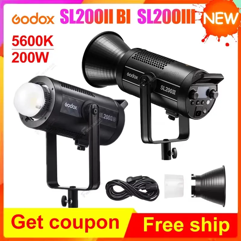 Godox SL300III SL300 II SL150II SL150III SL200 II SL200III Video Light Bowens Mount Daylight for Interview In Stock