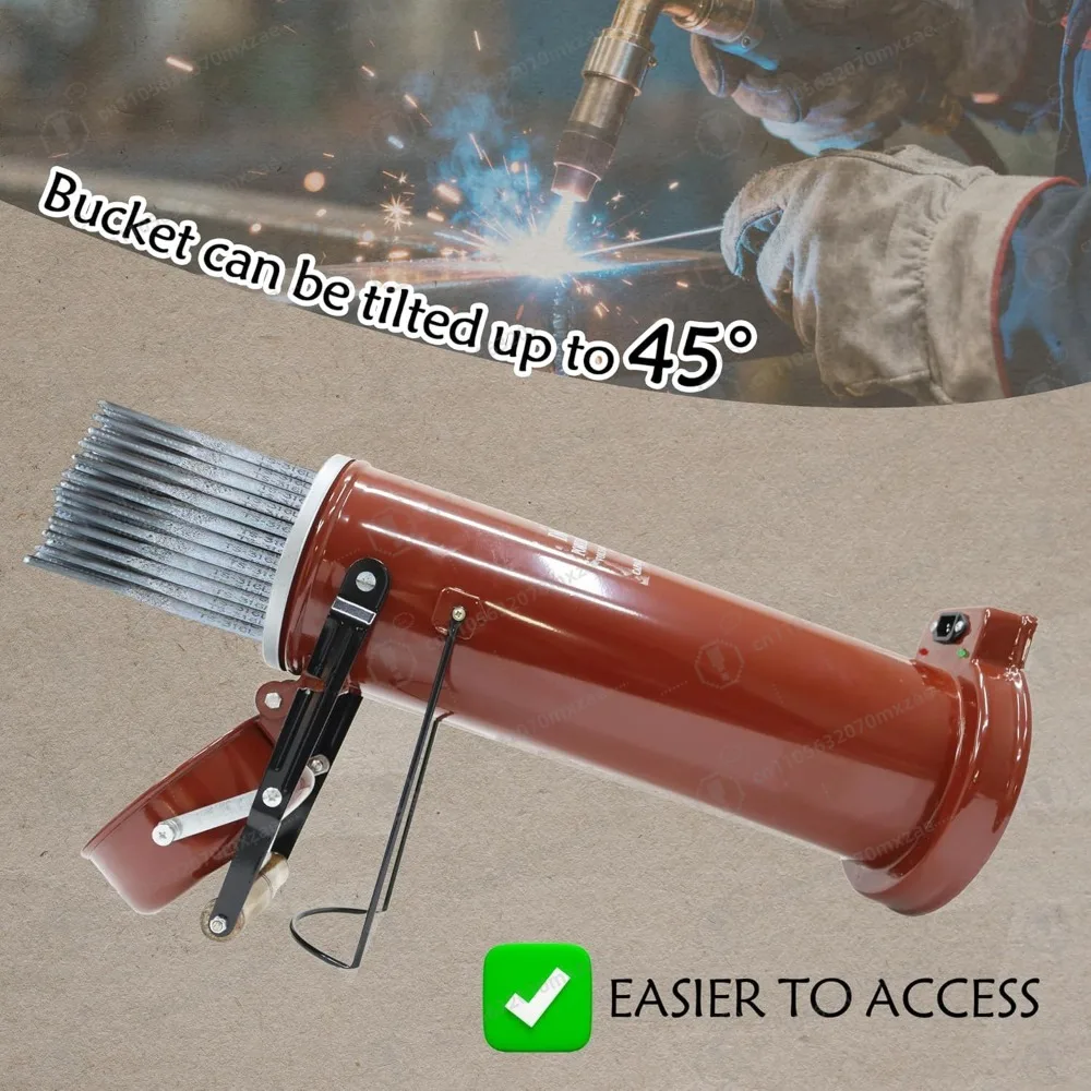 فرن قضيب لحام 22 رطل حاوية تخزين مجفف كهربائي محمول مع مقبض مقاوم للحرارة 180 ℃   AC220v