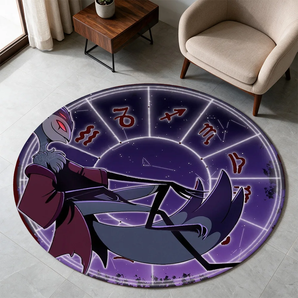 Astrology Zodiac Constellation Mat Round Floor Rug for Witchy Bohemian Decor Tarot Astrology Room Mat