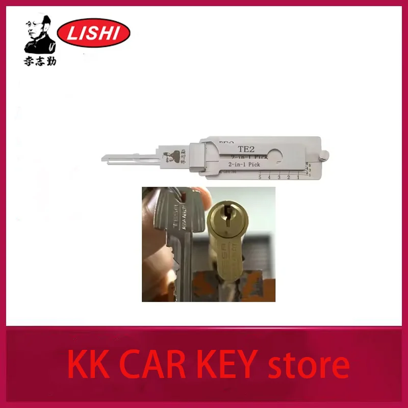 for Gainsborough for TESA Locks Home Door Civil Lock Picking and Key Reader Professional TE2 Lishi 2 in 1 Lock Pick and Decoder