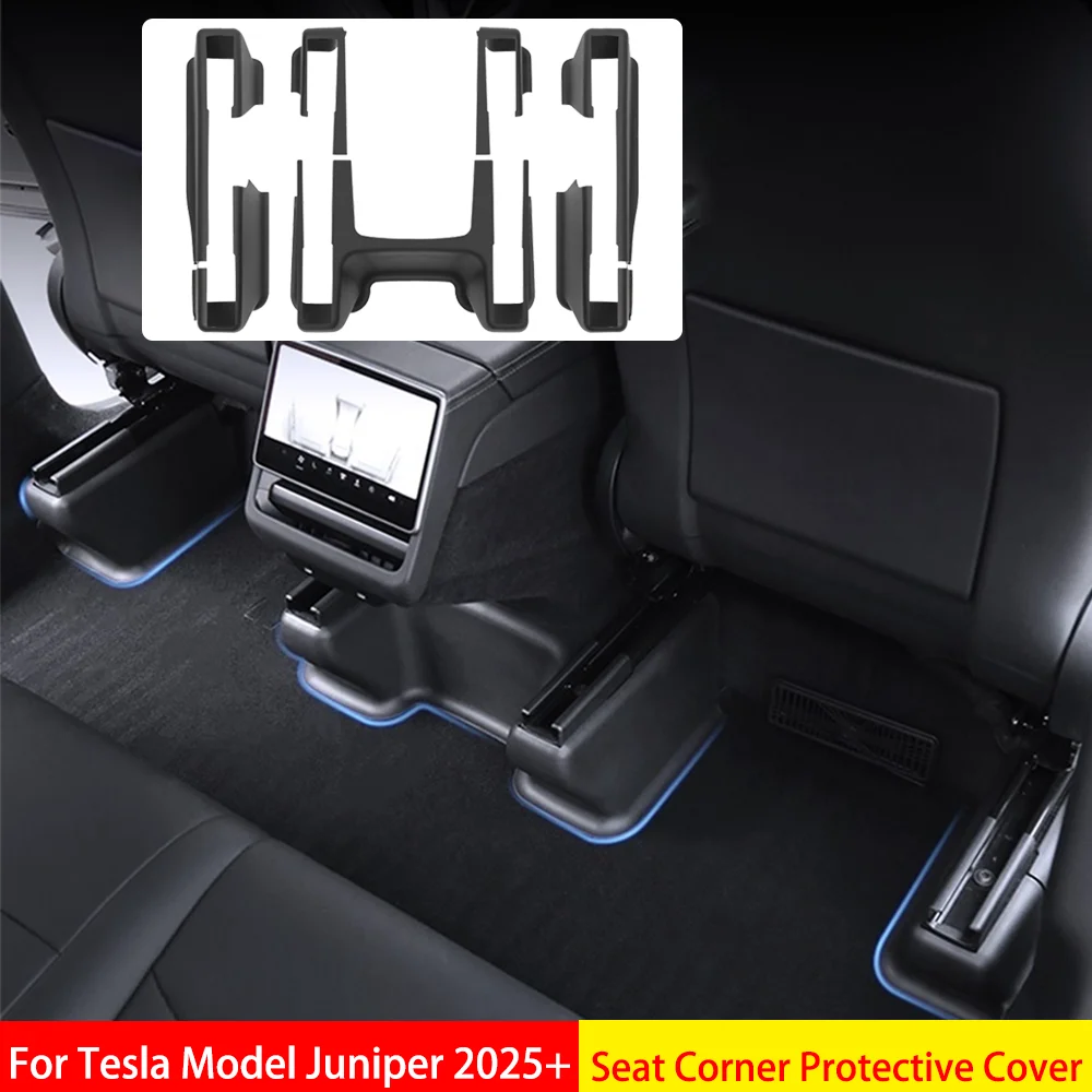 For Tesla Model Y Juniper 2025 2026 Underseat Corner Protector Seat Track Cover Seat Slide Rail Guard Anti-Kick Pad Accessories