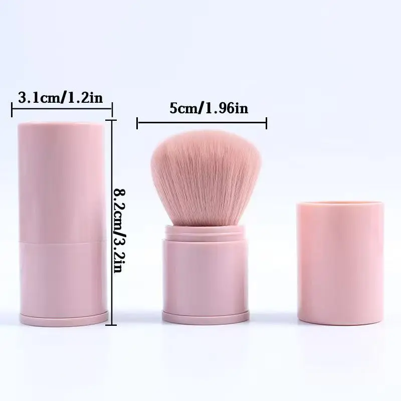 Portable travel extendable makeup brush, loose powder brush, blush brush, multi-functional brush