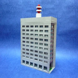 1:150 N-Scale Japanese Building Diorama 3D Paper Model Scene DIY Handmade Ornaments Tokyo Metropolitan Police Department