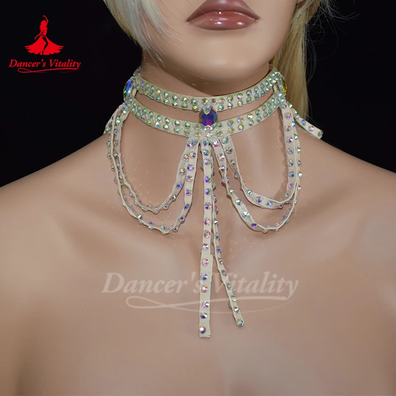 Belly Dance Performance Necklace for Women Customization Senior Luxury Rhinestones Accessories Oriental Modern Dancing Ornament