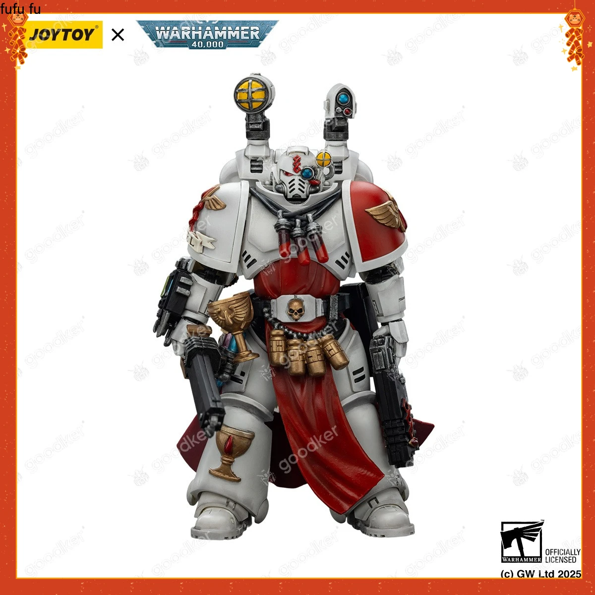 

[Pre-order]JOYTOY 40K Action Figure Blood Angels Sanguinary Priest with Heavy Bolt Pistol Chainsword and Nartheciumin