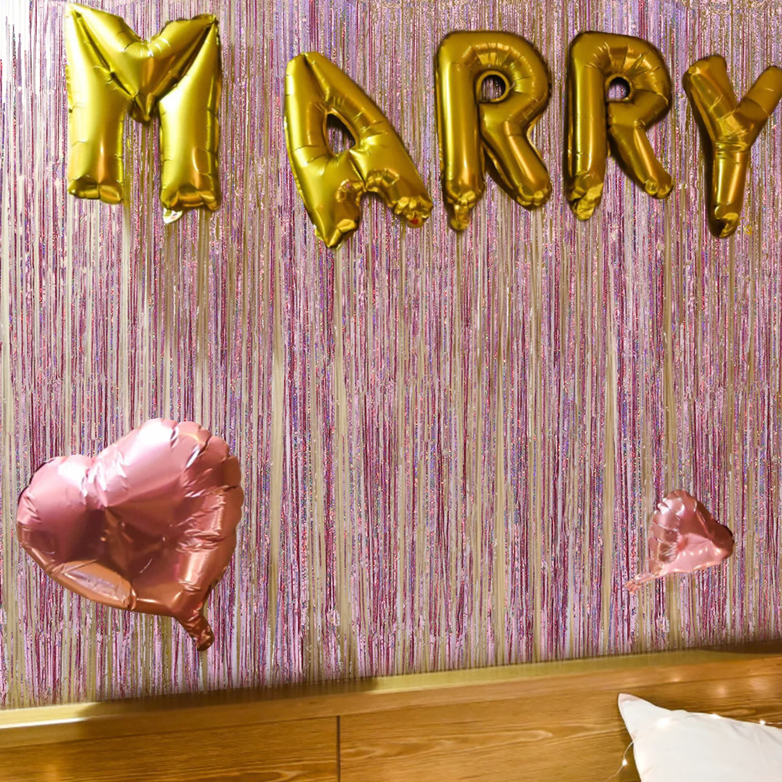 

1Pcs Rain Tassel Curtain Sparkly Glossy Fringe for Wedding Party Decoration Background Stage Scene Layout Prop