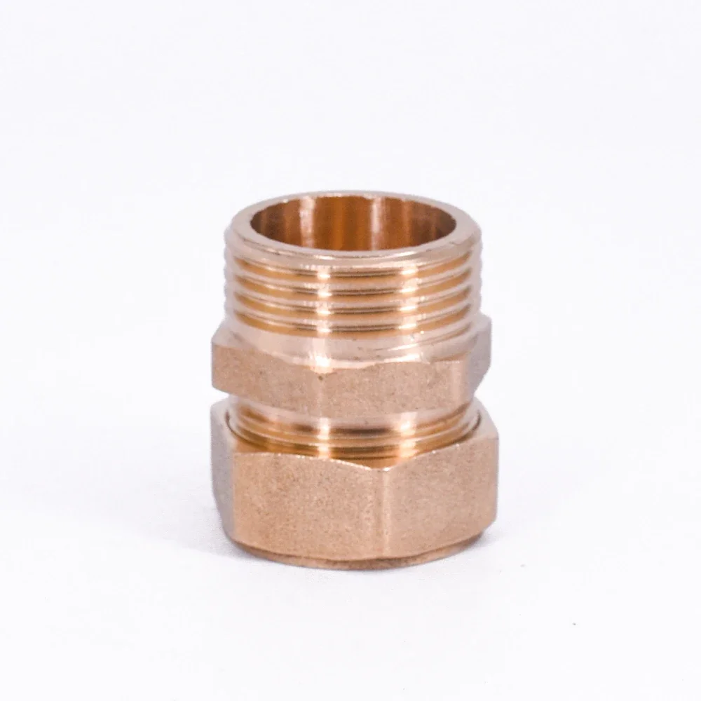 1216 1418 1620 2025 2632 PEX-AL-PEX 1/2" 3/4" 1" BSP Male Female Brass Straight Pipe Fitting Adapter For Solar Floor Heating