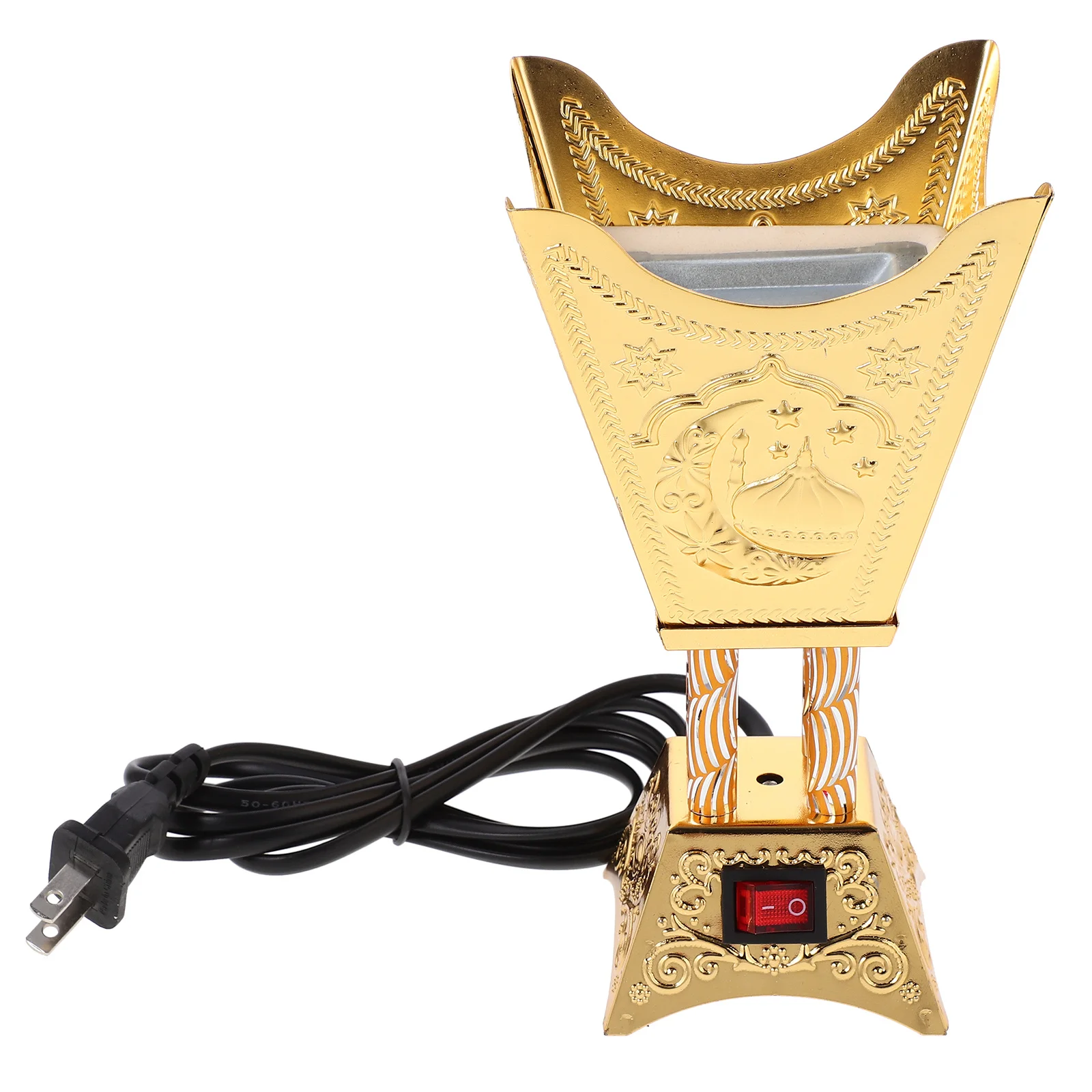 

Electric Incense Burner Iron Desktop Plug In Censer Burner Home Decor Vintage Arab Style Metal Scent