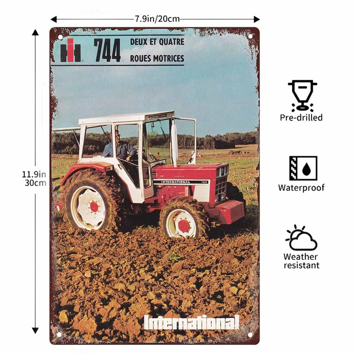 Classic Tractor Wall Decor Vintage Metal Sign Poster Frames Cafe Bar Garage Room Wall Art Decoration Plaque Gift