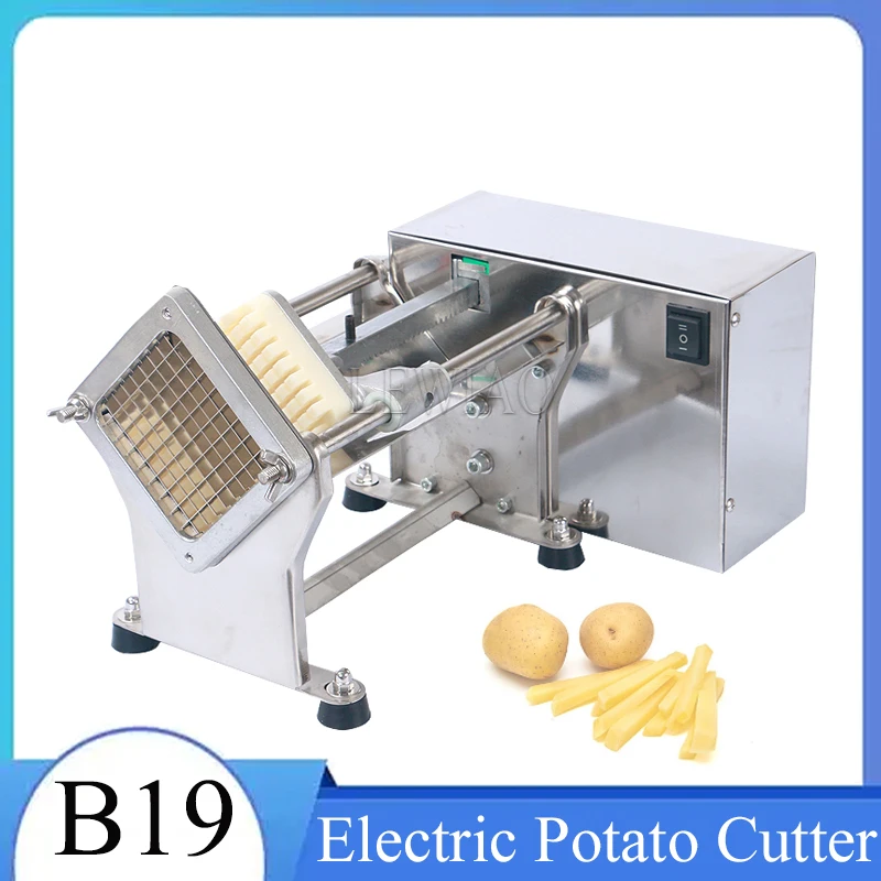 

Commercial New Electric Potato Cutting Machine For French Fries Making Hard Sweet Potato Cucumber Cutter Stainless Steel Blade