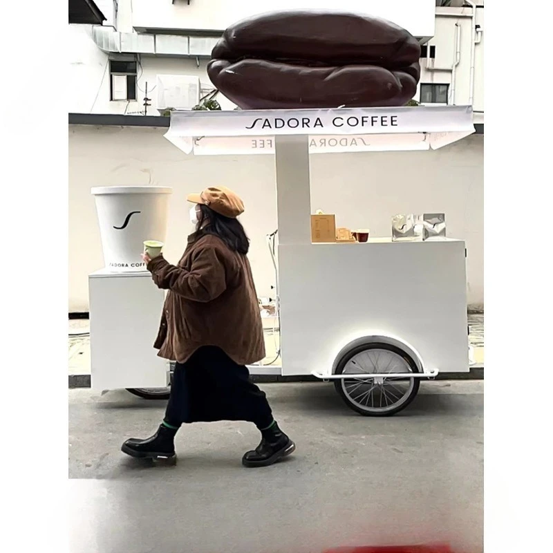 인력 삼륜 판매차, 당나귀를 이용한 후진식 삼륜 자전거 - Snacks Food Stall 리뷰 및 가격