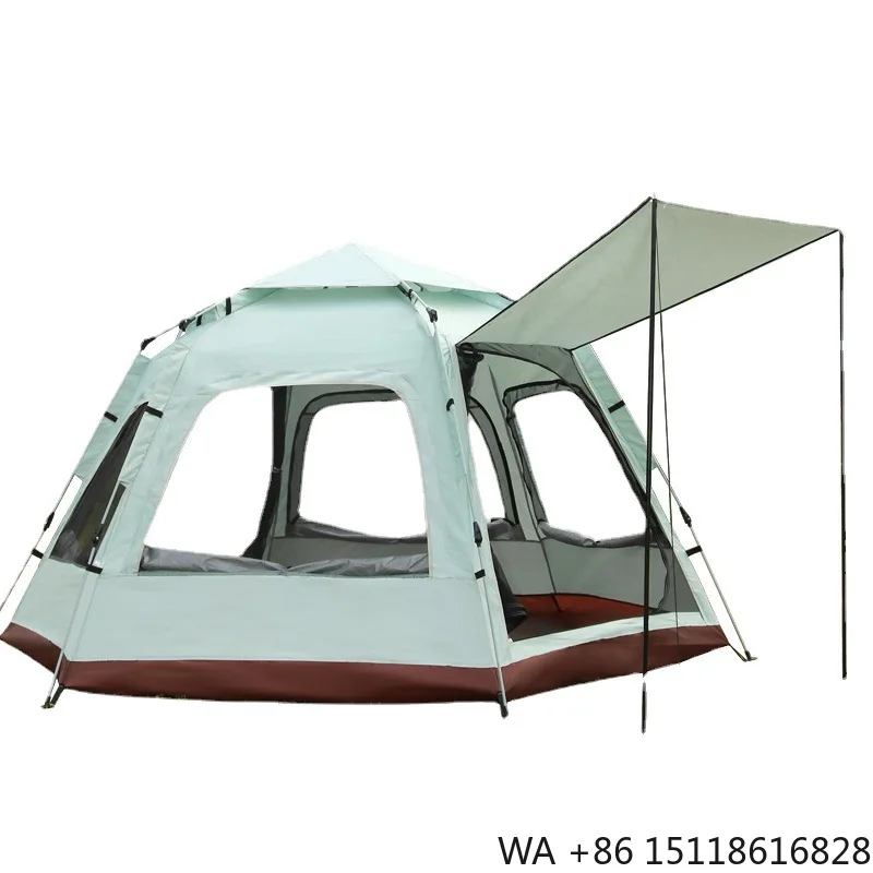 Outdoor Hexagonal Tent for Camping - Spacious Rainproof and Easy-to-Assemble for Group Outings