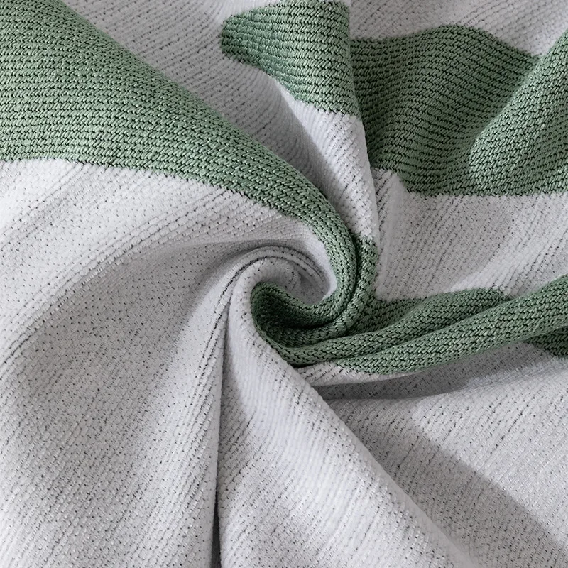 Europe Striped Sofa Towel Thick Cover Cloth Chenille Jacquard Universal Tassel Sofa Cover Anti Slip One Piece Backrest Towel 5