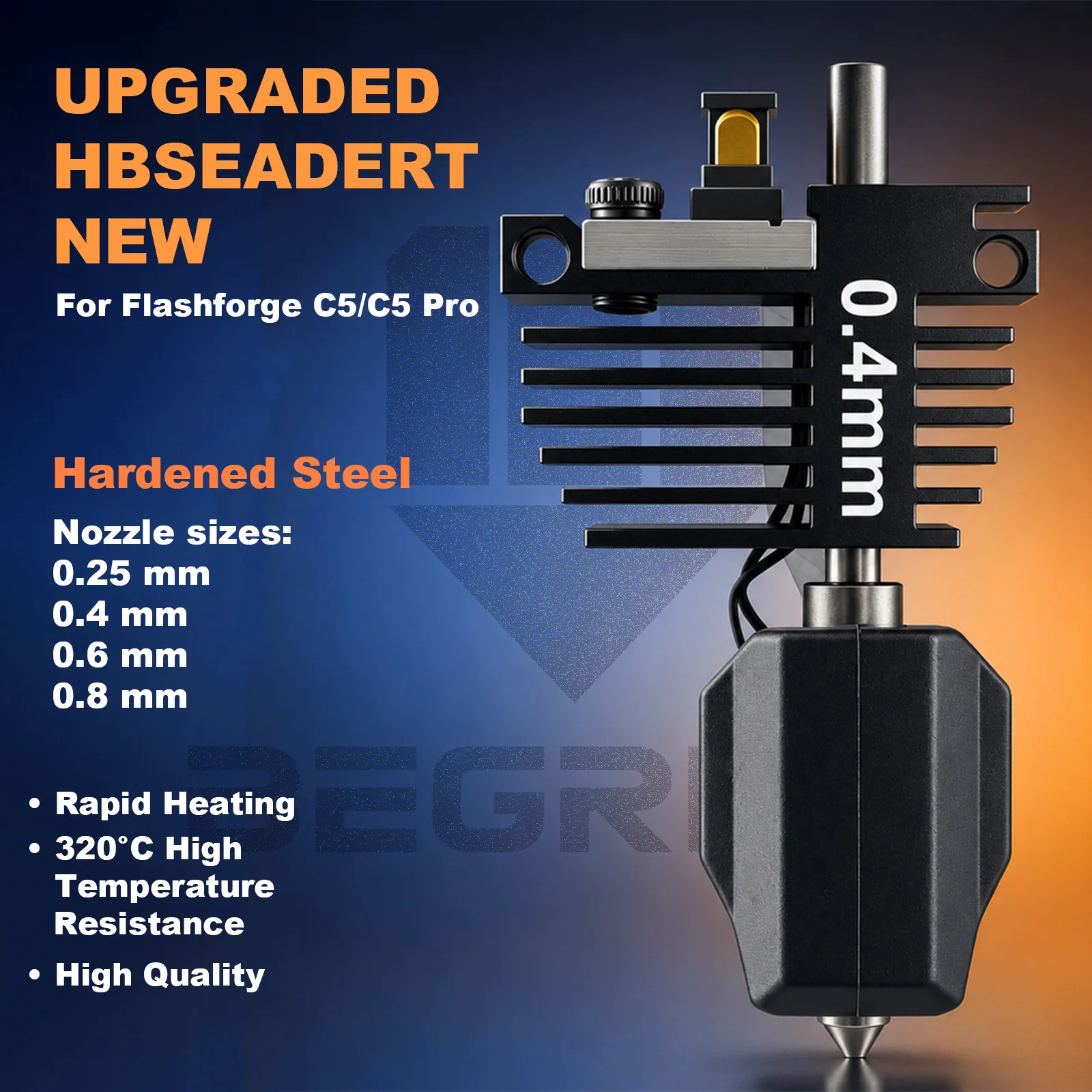 For Flashforge Creator 5 Pro Hotend 0.4mm Nozzle Assembly Integrated Quick-Swap C5 Extruder Hotend 3D Printer Accessories