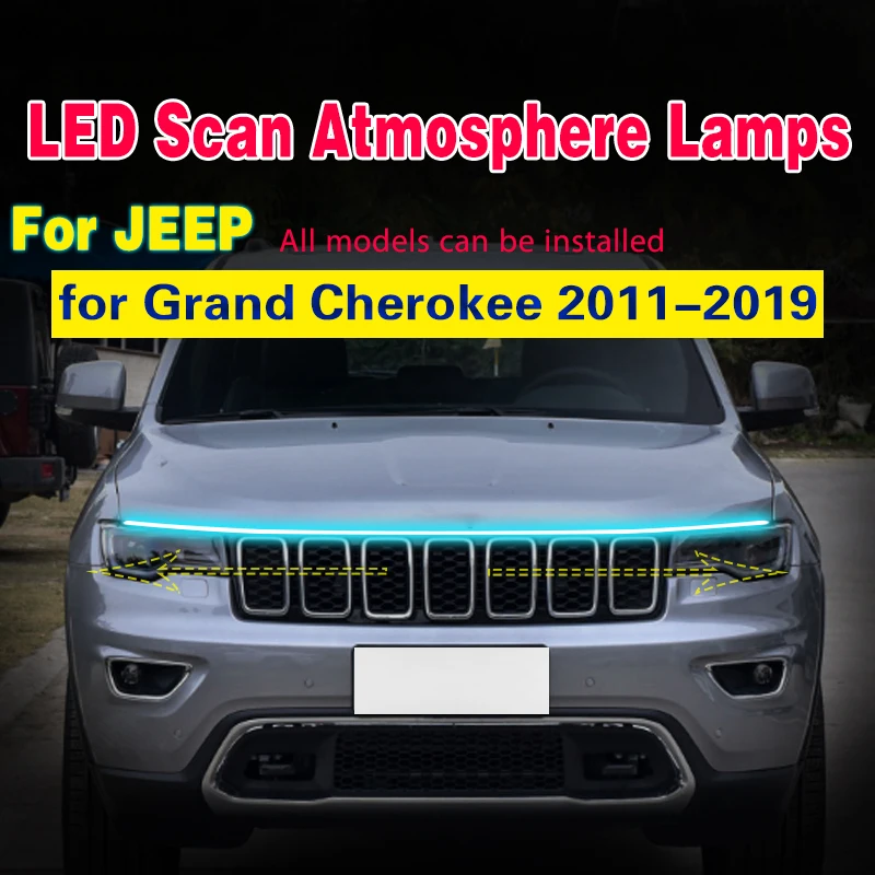 

1Pcs Led 12V DRL Daytime Running Light For Jeep Grand Cherokee 2011-2019 Scan Starting Car Decorative Atmosphere Lamps DRL