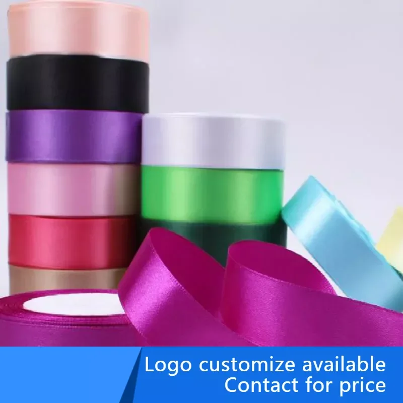 200 yards Customize logoRomantic Gift Packaging Belt Printed custom boutique ribbon with logo