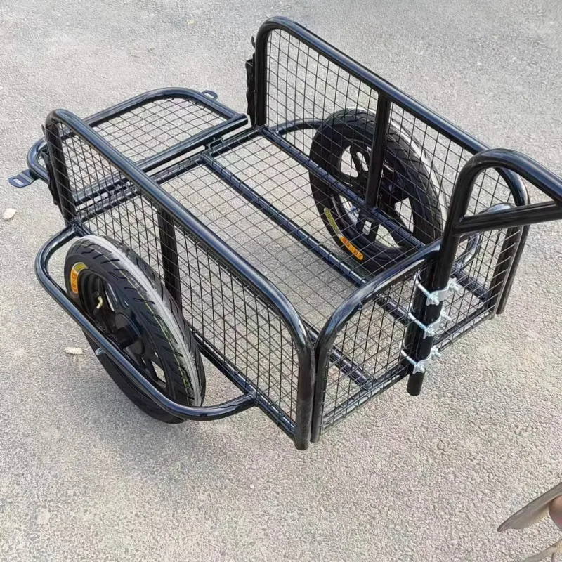 Multi-Purpose Cargo Trailer  Bike Motorcycle &Trike Hitch Trailer for Camping Fishing Delivery Heavy Duty Load Capacity100-200kg