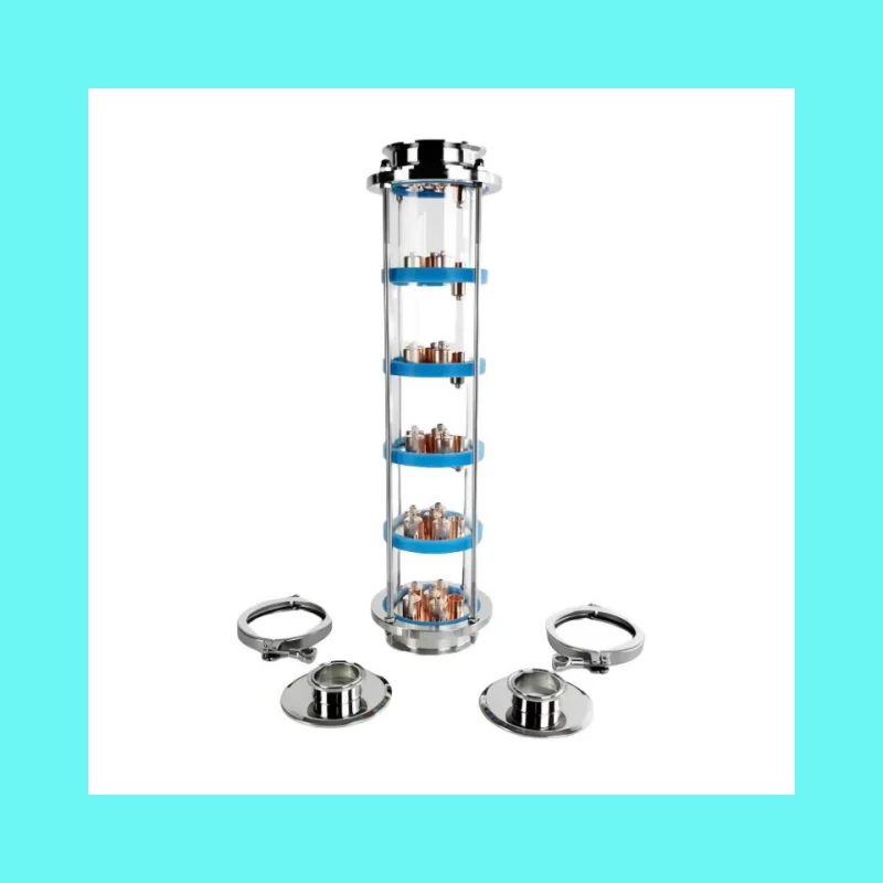 

SIX Floors 4" Tri-clamp Distillation Column With 6pcs Copper Bubble Plate Sets For Homebrew,304 Stainless Steel
