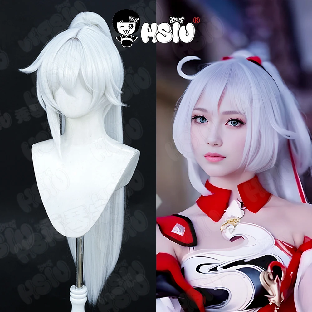 

Kiana Kaslana Cosplay Wig HSIU White long hair Heat Resistant Synthetic Wig Game Honkai Impact 3rd Kiana Kaslana Cosplay Wig