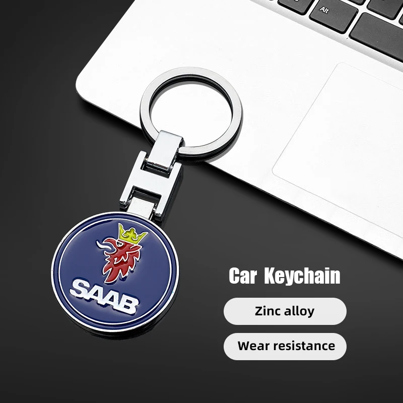 1 قطعة شعار السيارة المفاتيح حلقة رئيسية معدنية اكسسوارات ل Saab 93 93X 95 96 97 94X 92X 99 9X 9000 TurboX Phoenix Sonett