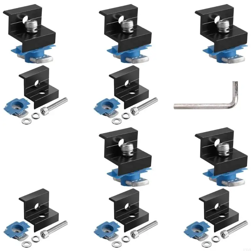 

10Pcs Adjustable Solar Panel Mounting Bracket Clamp Solar End Clamp Z Bracket for Solar Panel System Easy Installation P9YB