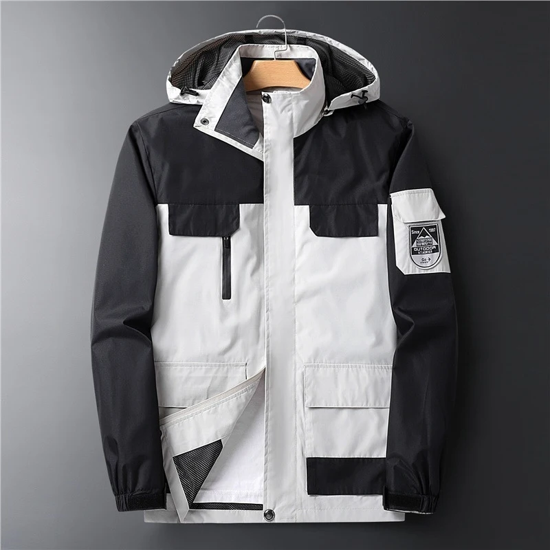 Pilot Hooded Jacket Spring Autumn Workwear Outdoor Sports Thin Travel Mountaineering Couple's Assault Suit Casual Jacket