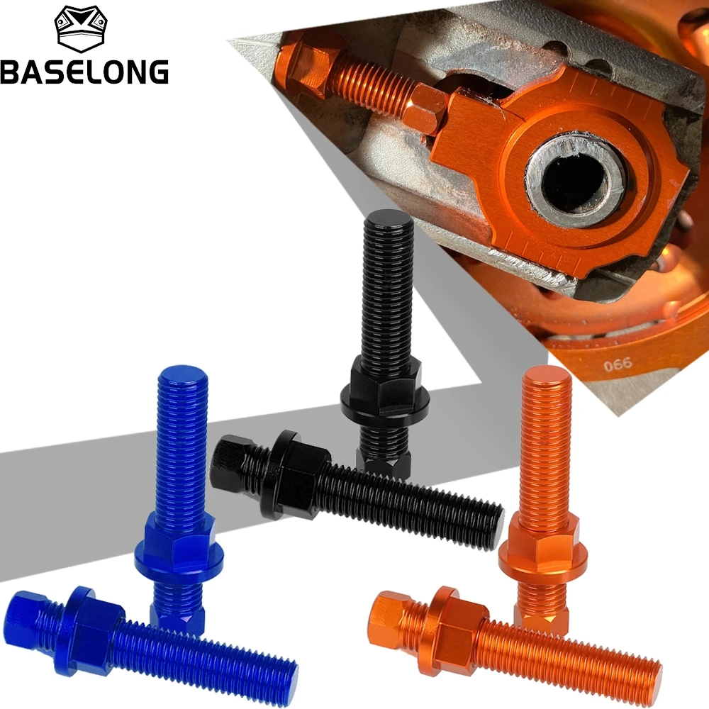 For KTM 690/790/890/950/990/1090/1190/1290 ADVENTURE/DUKE/ENDURO/SMC/R 2004-2023 M10 CNC Rear Axle Blocks Chain Adjuster Bolts