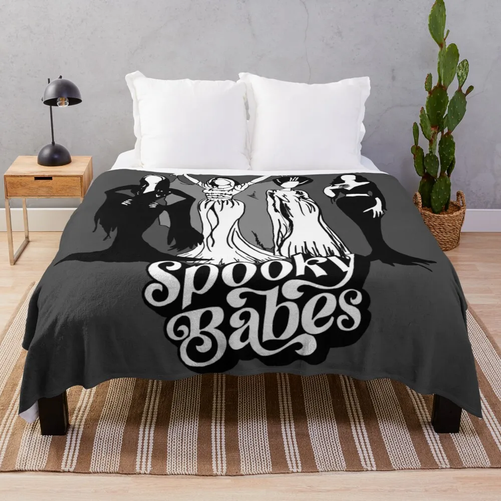 

Spooky Babes Throw Blanket blankets and throws Decorative Sofas Decoratives Plaid Blankets