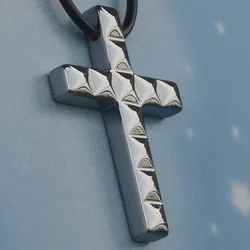 men/women cross hi-tech scratch proof tungsten pendant necklace