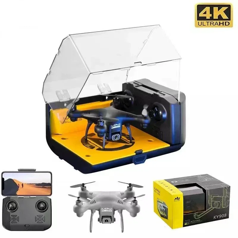 

KY908 Mini Drone 4K HD Camera WiFi FPV Altitude Hold One-Key Return 360° Rolling RC Helicopter Kid Toy GIft